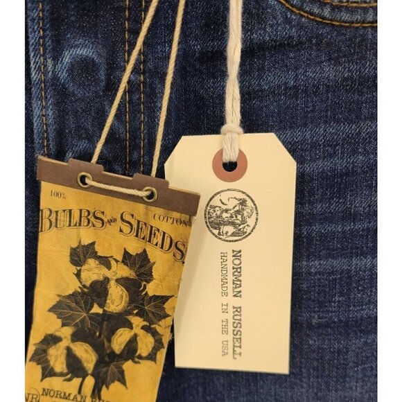 New Norman Russell Selvage Denim Jeans Mens 29x34 Boot Cut Blue Pants Wash #2 - Picture 4 of 8